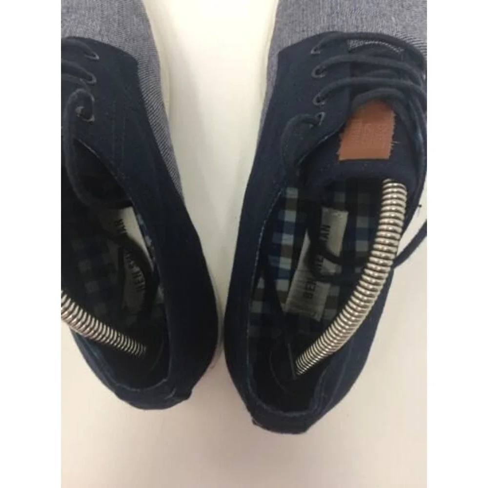 Ben Sherman Men's Blue Canvas Low Top Lace Up Sneakers Shoes Size 7